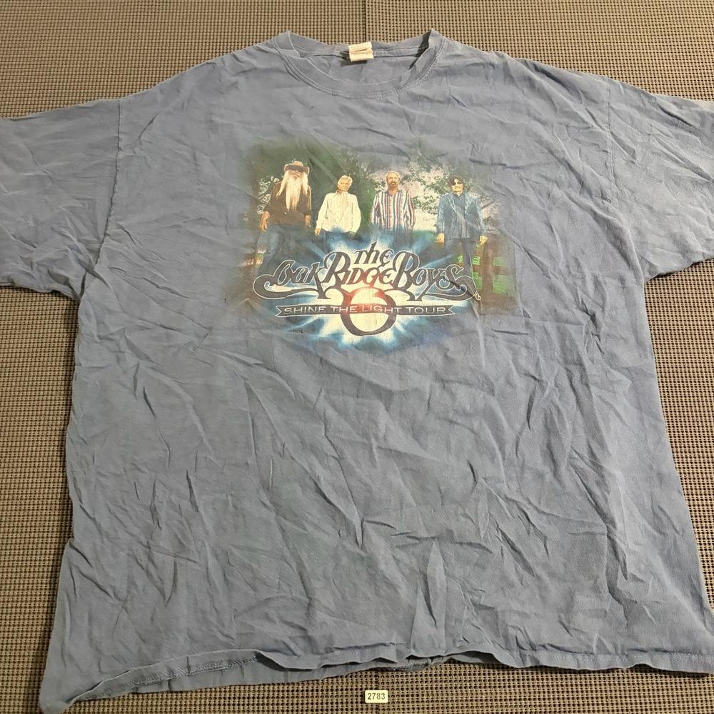 Gildan The Oak Ridge Boys Shine The Light Tour Blue T-Shirt Mens 2XL